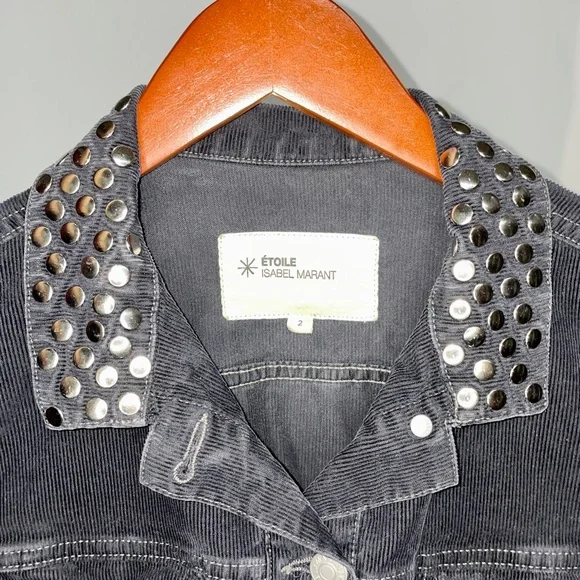 Etoile Isabel Marant Studded Corduroy Jacket - Women’s Size 2 - Price REDUCED! - Picture 3 of 6